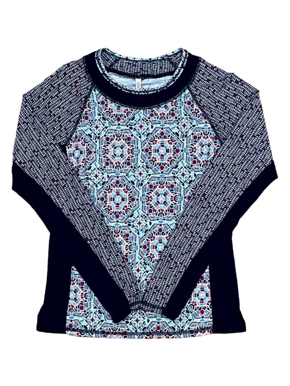 Helen Jon UPF 50+ Rash Guard Swim Shirt Geometric Long Sleeve L - Picture 10 of 10